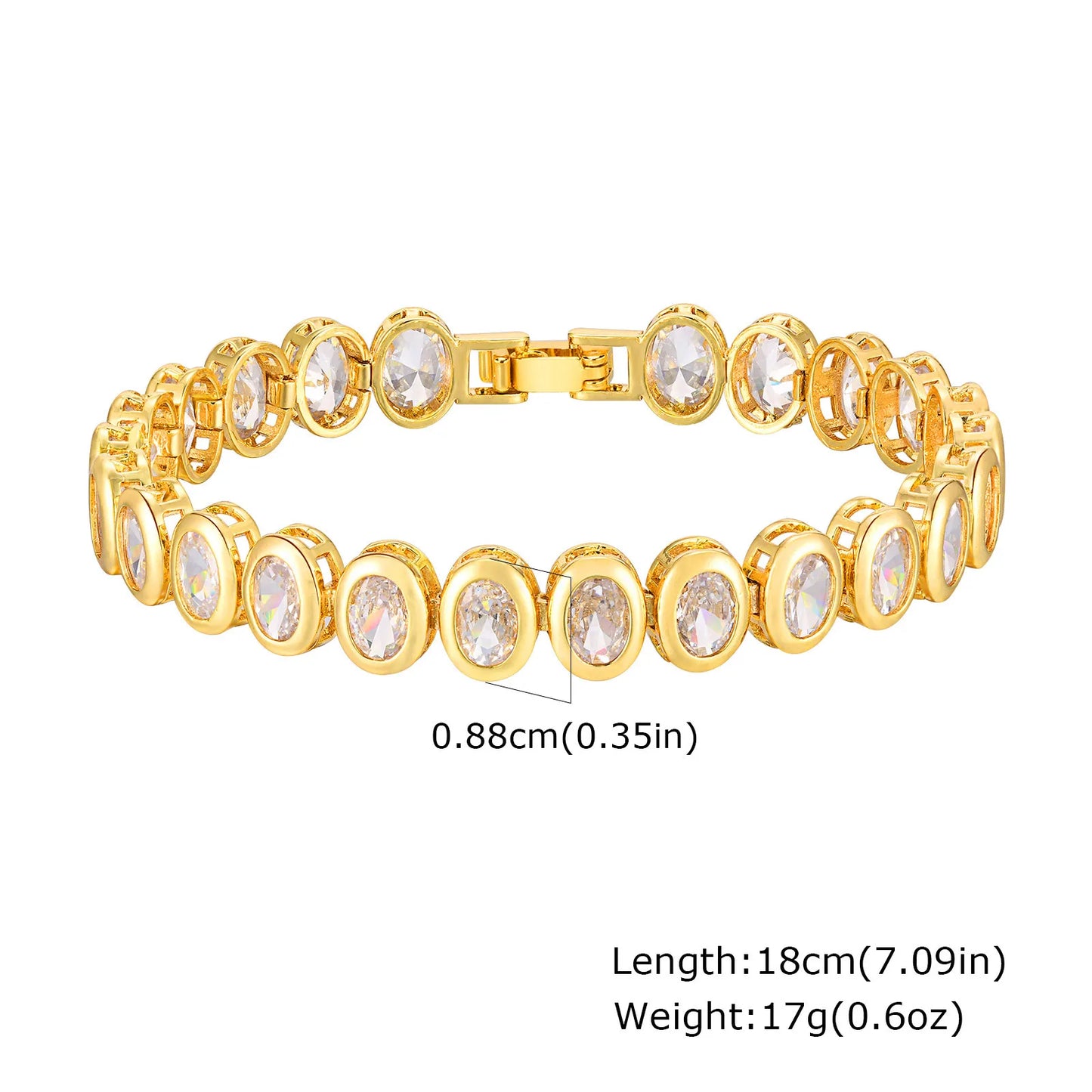 DANA 14K Gold Plated Zirconia Bracelet