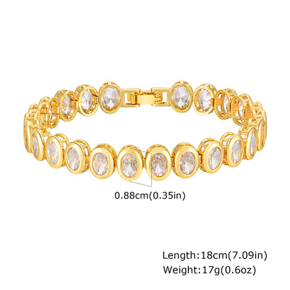 DANA 14K Gold Plated Zirconia Bracelet