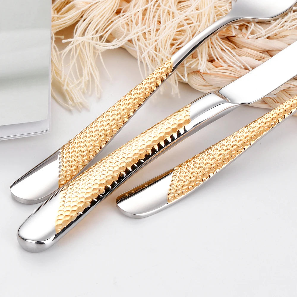 7.95"Luxury Gold Plated Dinner Spoon Set