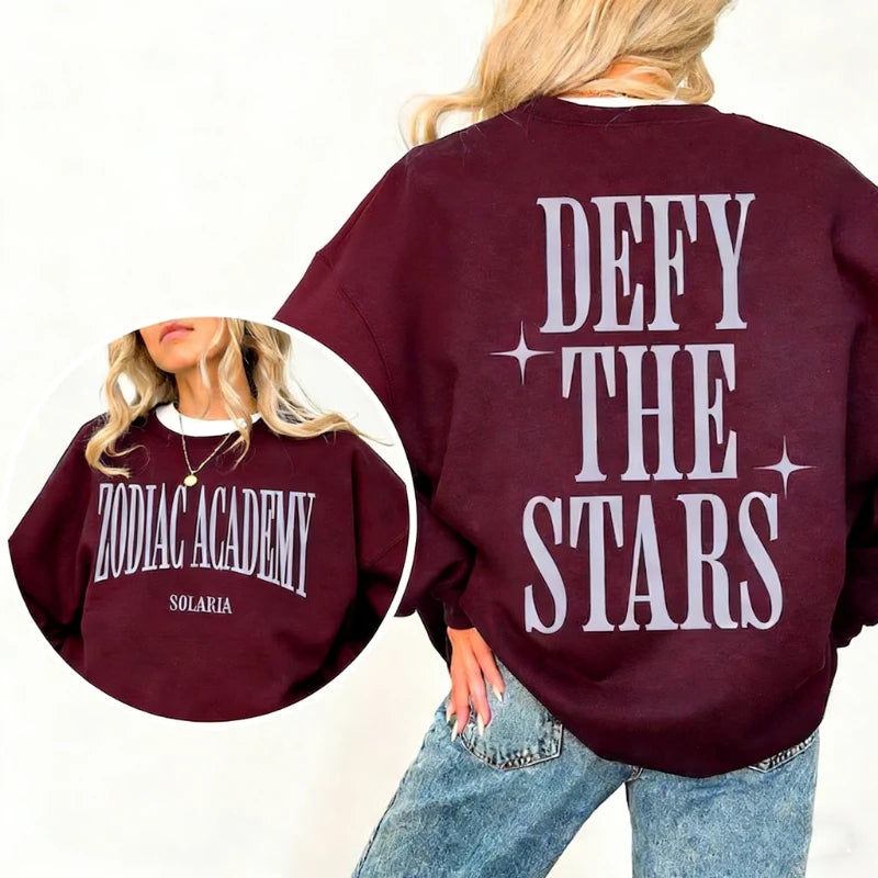 Solaria Sweater Licensed Zodiac Academy Merch Bookish Winter Sweatshirt Hoodies