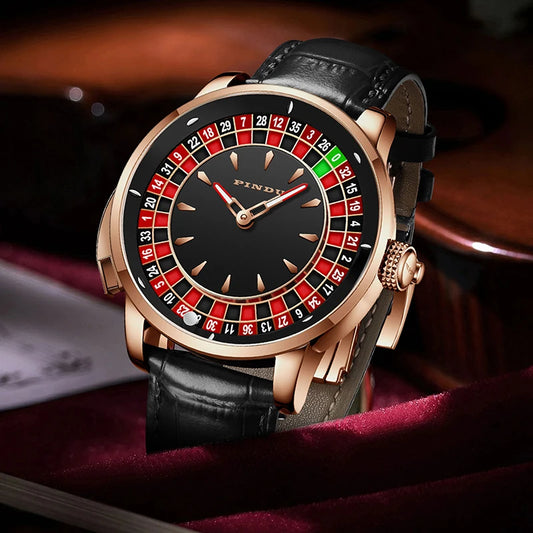 Russian Roulette Game 46MM Mechanical Sapphire Mirror Diamond Dial Watch