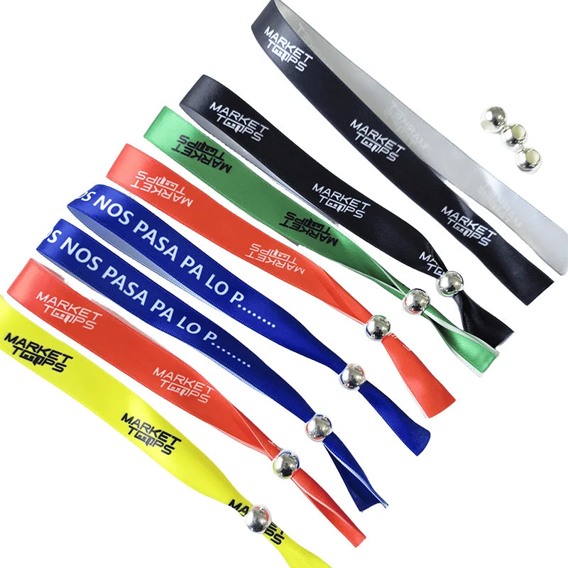 50Pieces Customizable Cloth Logo Fabric Wristband