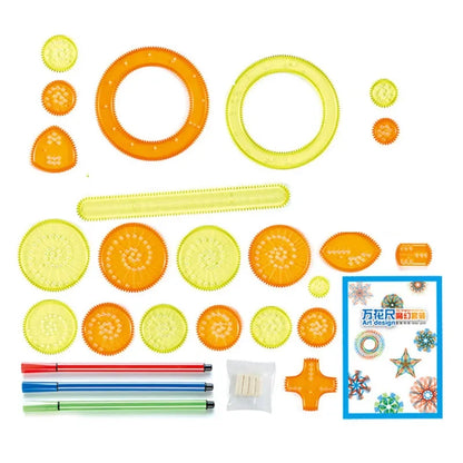 27Pcs Geometry Spirograph Drawing Stencil Painting Set