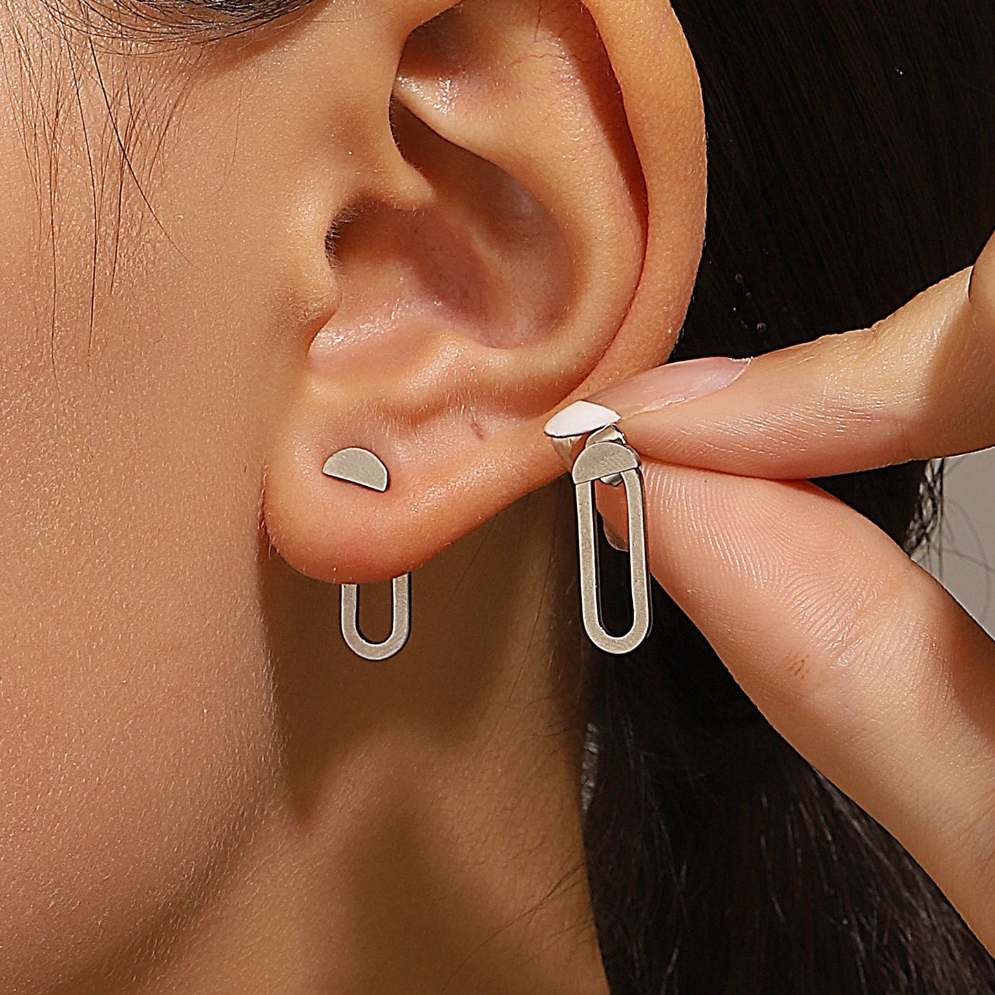 DANA Geometric Square Triangles Stud Earrings