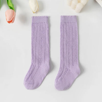 Kids Knee High Socks Toddlers Mesh Baby Girls