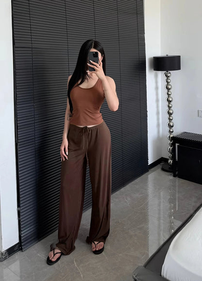 Wide-Leg Yoga Joggers Baggy Sport Pants