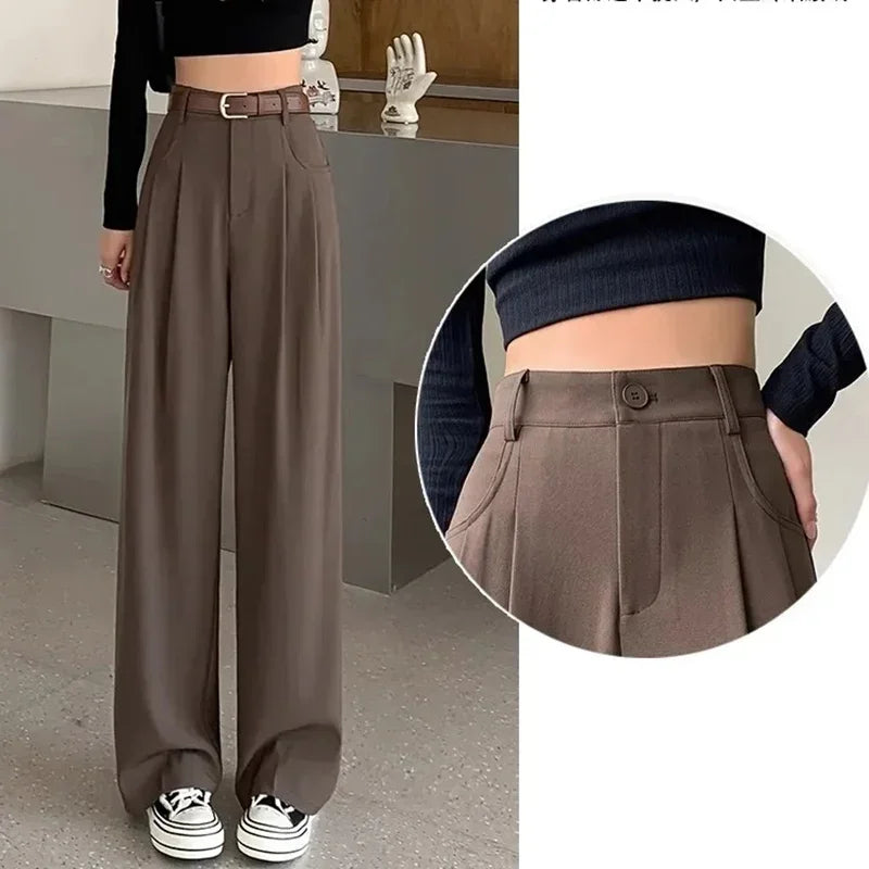 High Waist Wide Leg Classic Pants