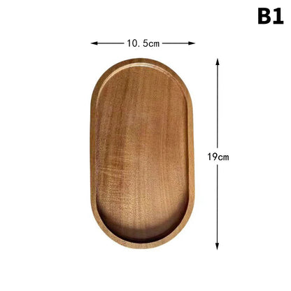 1PC Wooden Serving Oval Wood Tray