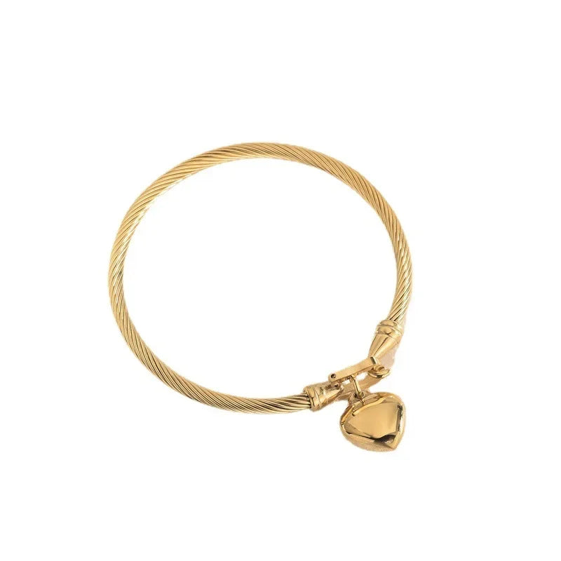 DANA 18k Gold Stainless Steel Heart Bracelets