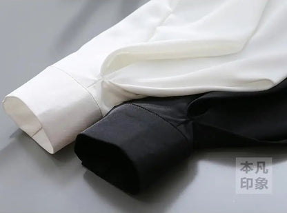 Blusas de oficina de manga larga tipo farol para mujer