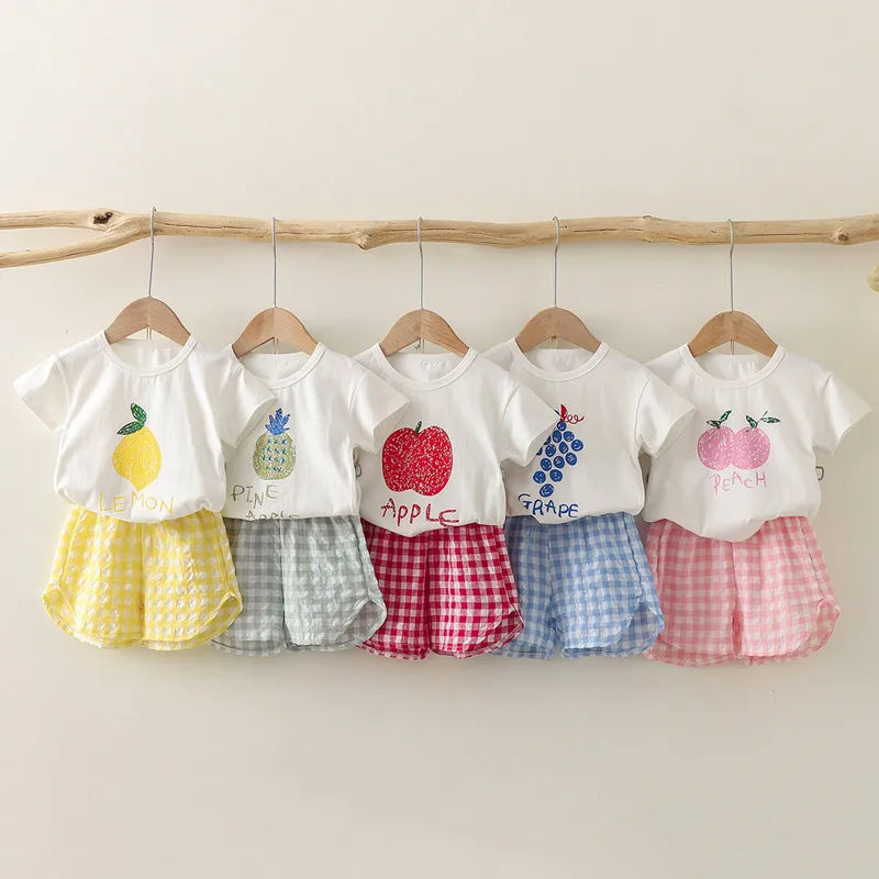 Children Short-sleeved Cartoon Design Set