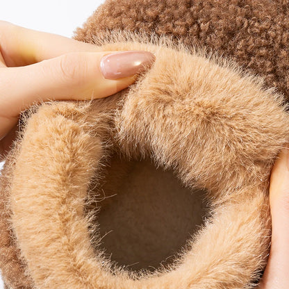 Platform Plush Winter Warm Fluffy Fuzzy Snow Indoor Boots