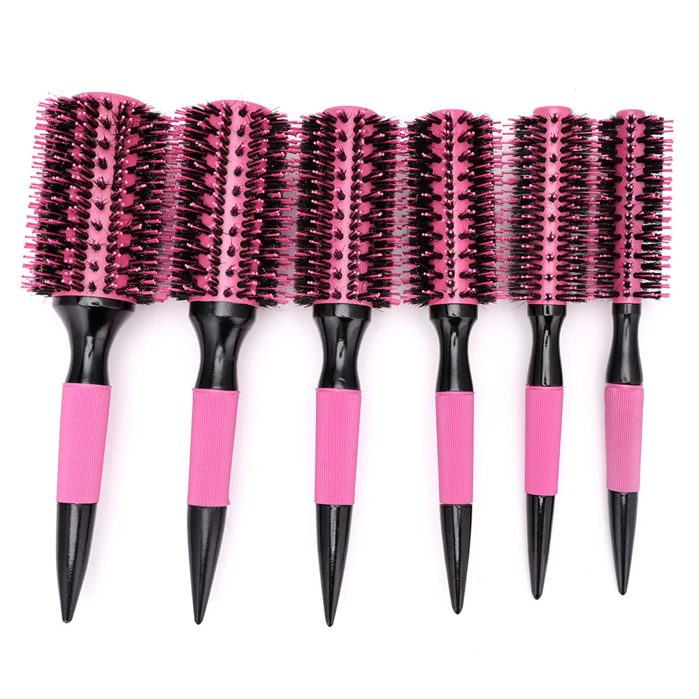 Wooden Round Hair Comb Brush With Boar Bristle Mix Hair Brush