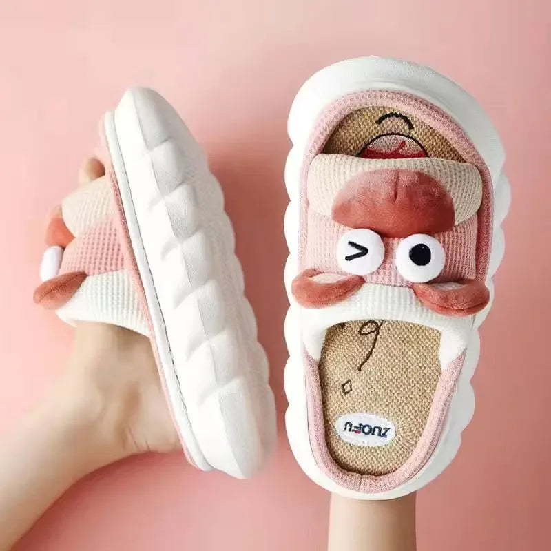 Cute Cartoon Lovely Animals Bedroom Cotton Home Indoor Thick Sole Slippers