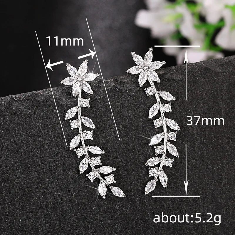 Huitan Aesthetic Flower Stud Earrings