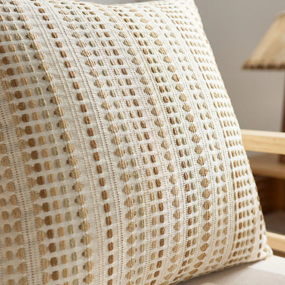 Modern Nordic style yarn-dyed polka dot pillow case