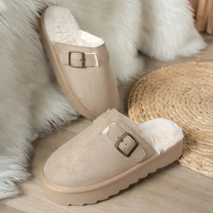 Winter plush lined comfortable indoor Slippers