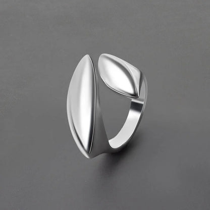 DANA Stainless Steel Smooth Metal Heart Rings