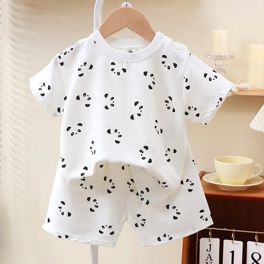 Pajama Soft Solid Color Girls Boys Pajamas Set