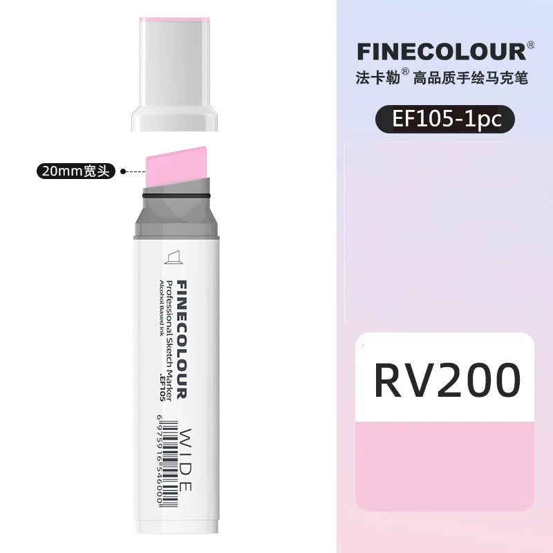 Finecolour 20mm Wide Markers Alcohol Line Sketching Art Markers Pen