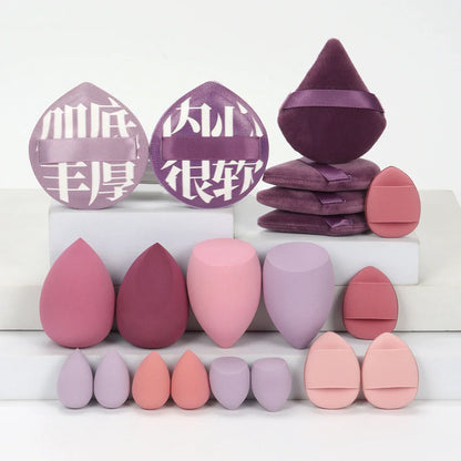 20 Pcs Pink Makeup Sponge and Makeup Puff Set