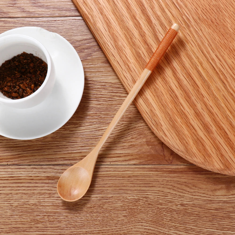 1Pc Wooden Spoon for Eating Mixing Stirring Cooking