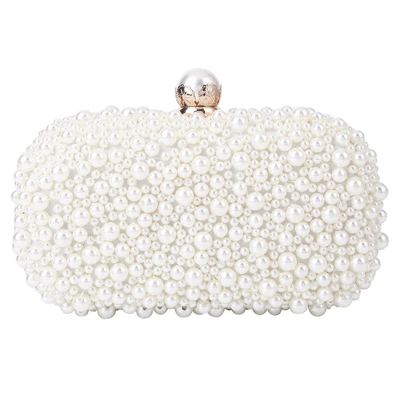 Handcrafted Pearl Evening High-End Versatile Hand-Held Bag