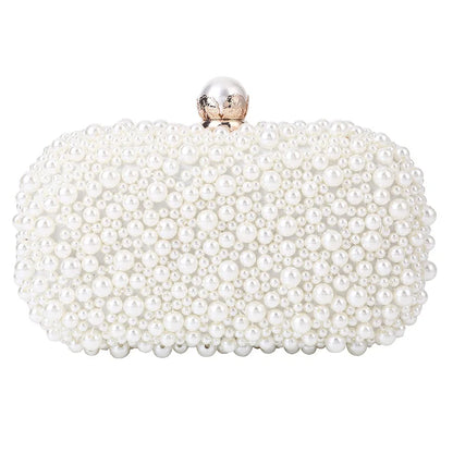 Handcrafted Pearl Evening High-End Versatile Hand-Held Bag