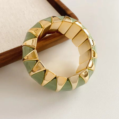 Vintage Acrylic Cuff Irregular Geometric Wide Bangles Bracelets