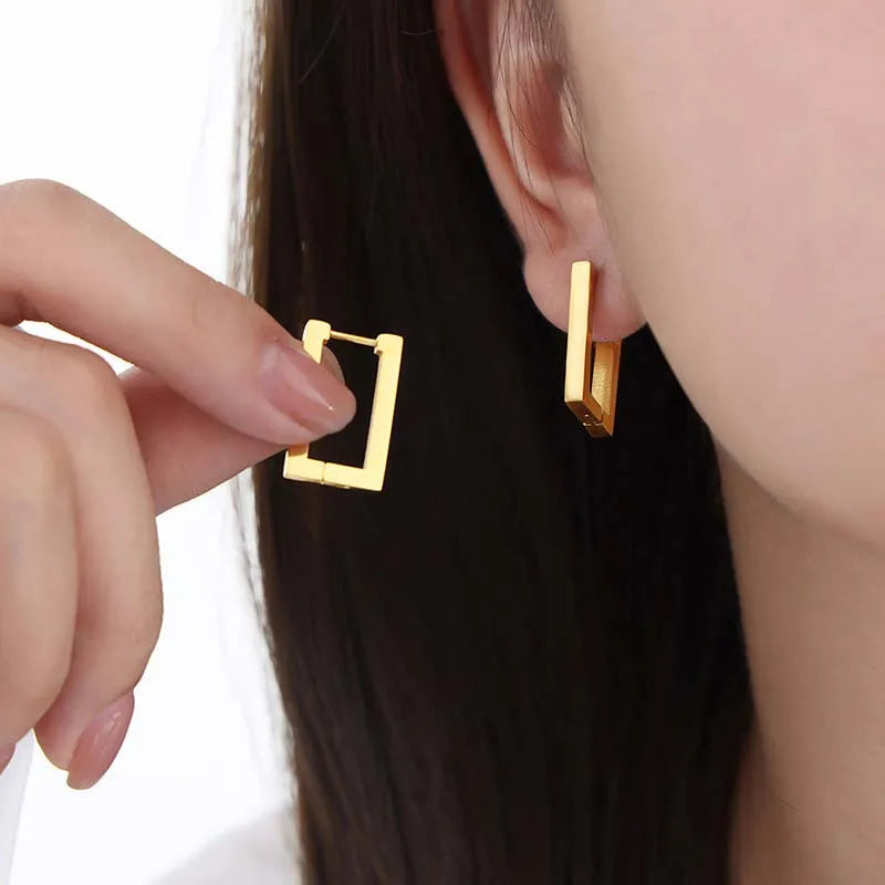 DANA Metal Square Geometric Earrings