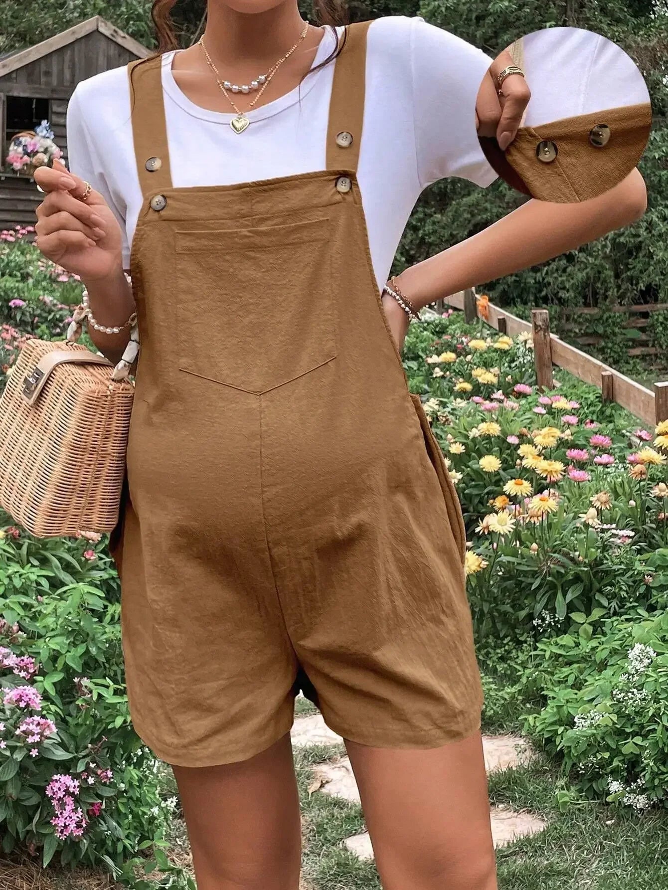 Maternity Jumpsuits Plus Size Pregnancy Overalls Cotton