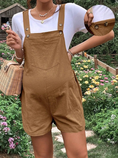 Maternity Jumpsuits Plus Size Pregnancy Overalls Cotton