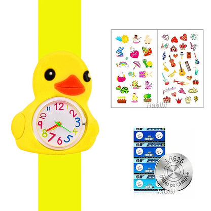 Slap Bracelet Clock Cartoon Kids Watches
