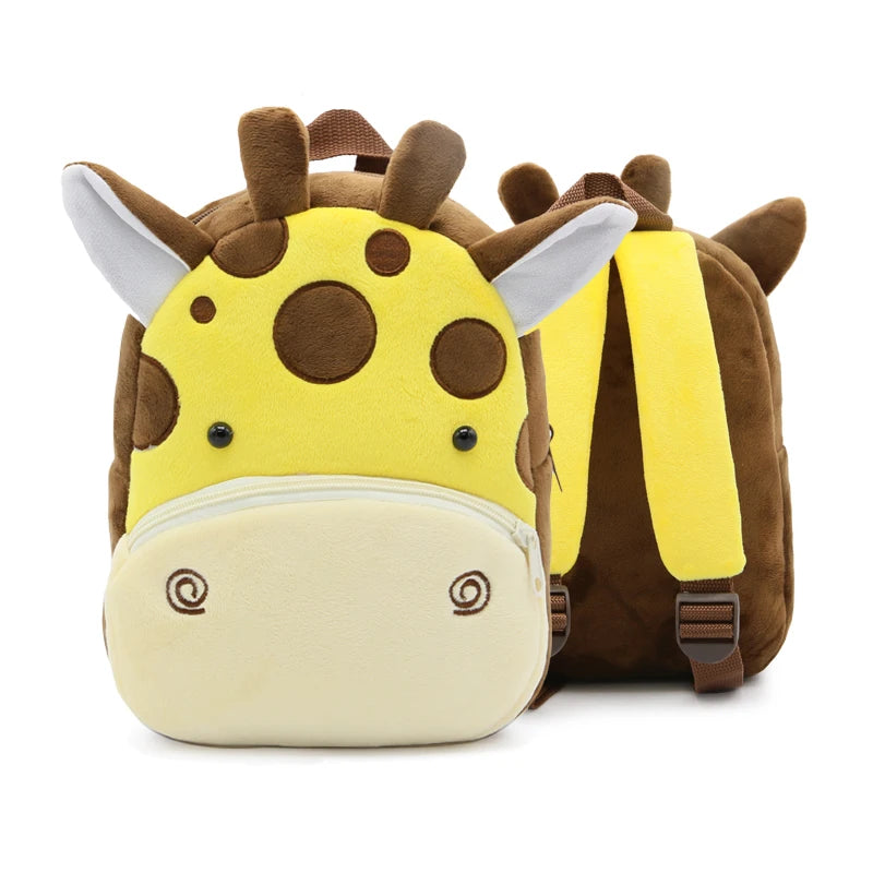Cartoon cute plush animal backpack school