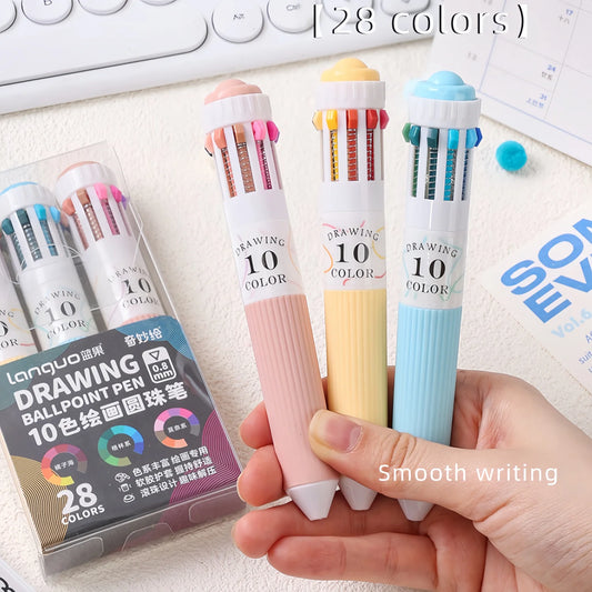 28 Colors Multicolor Ballpoint Pen Set