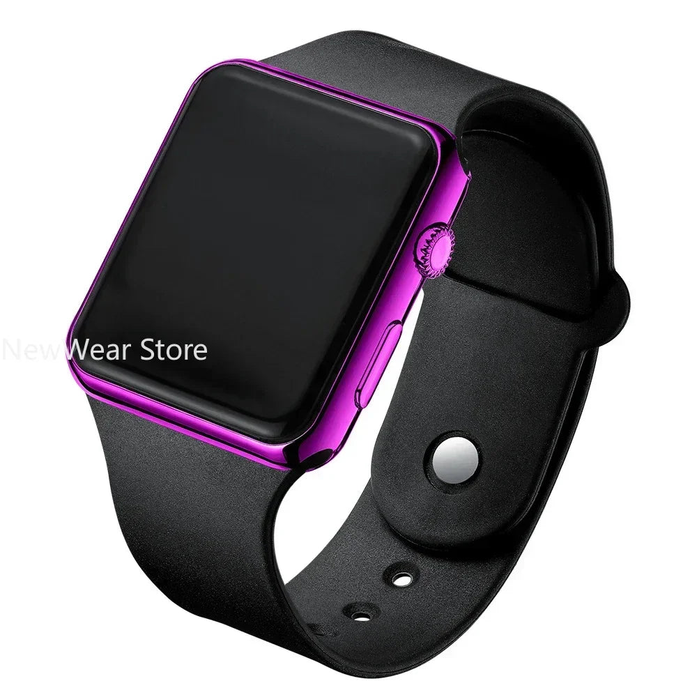 Digital Electronic Square LED Sport Wristwatch