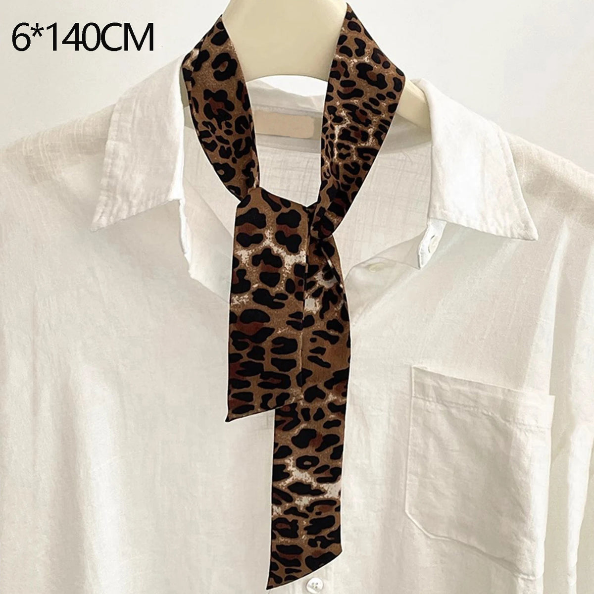 Narrow Long Scarf Polka Dot Tie Bag Ribbon Headband Choker
