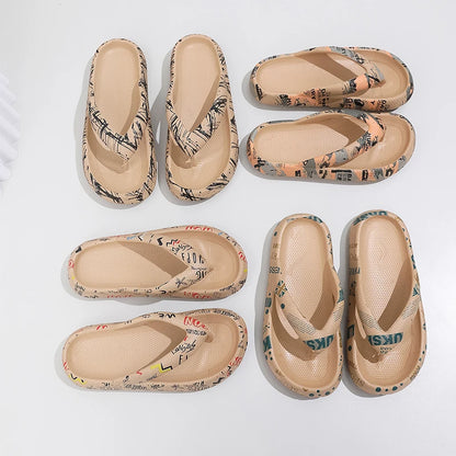 Flip-Flop Leopard Soft Thick-Soled Slippers