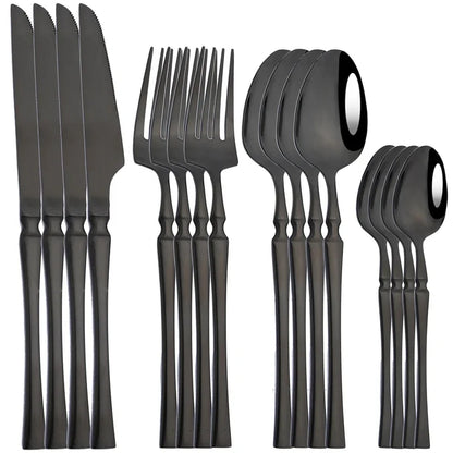 16pcs Dinnerware Stainless Steel Tableware Set