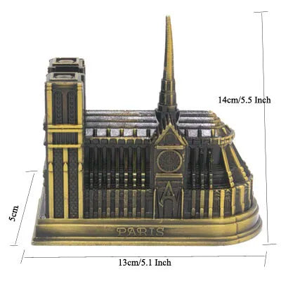 Metal Architecture Figurine World Famous Landmark Building