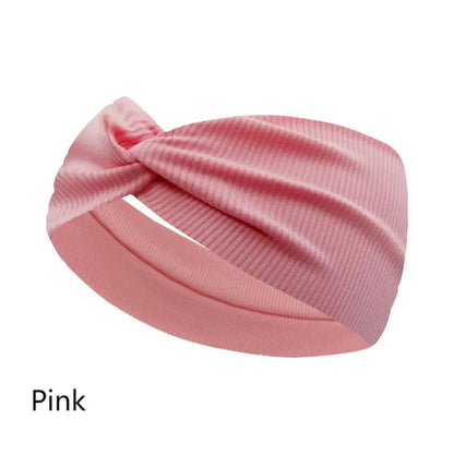 Silky Threaded Fabric Twist Headband