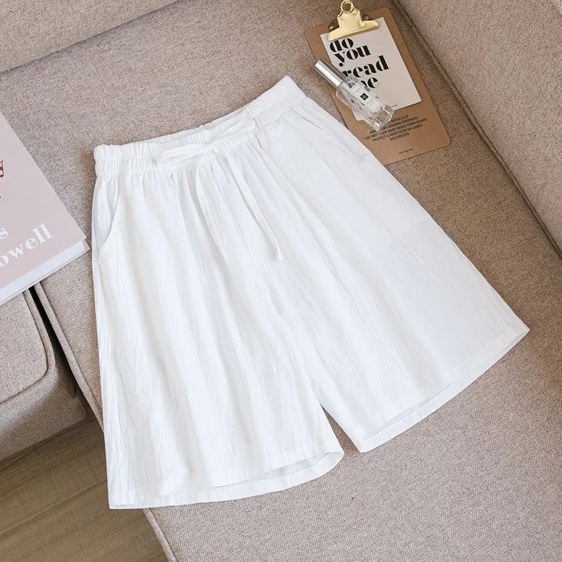 Casual Cotton High Waisted Pants