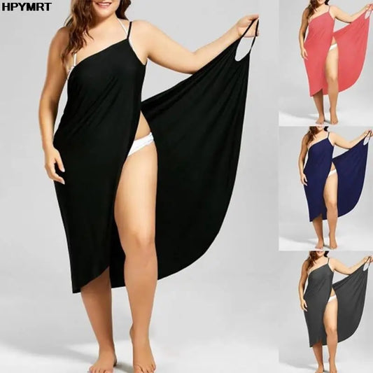 5XL Halter Sexy Suspenders Cross Sleeveless Skirt