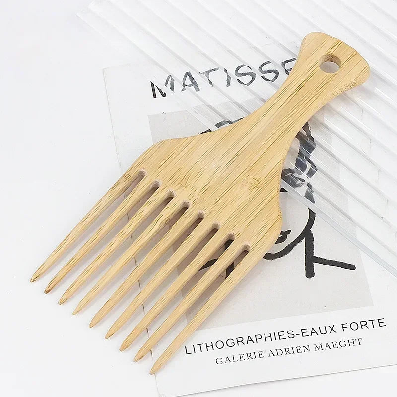 Natural Bamboo Wooden Hair Anti-Static Hair Brush