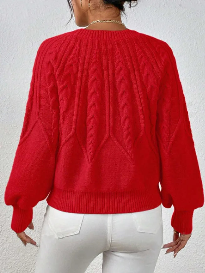 Elegant Casual Knitted Hoodie Thickened Warm Commuting Thread Sweater