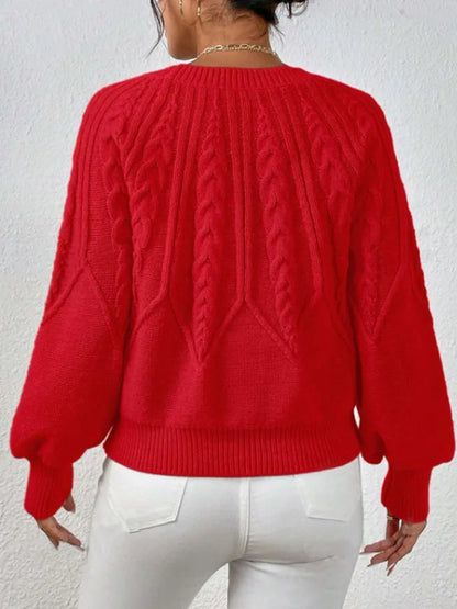 Elegant Casual Knitted Hoodie Thickened Warm Commuting Thread Sweater