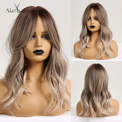 Straight Short Highlights Blonde Hair Wig