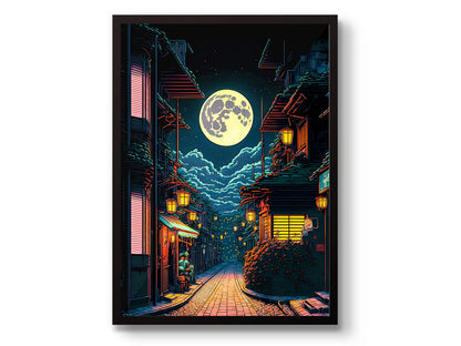 Japanese Tokyo Teahouse Cartoon Canvas Print