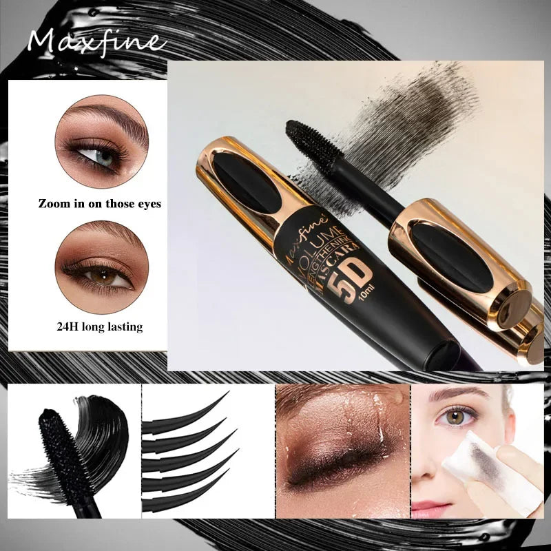 5D Silk Mascara with Big Eyes Waterproof Mascara.
