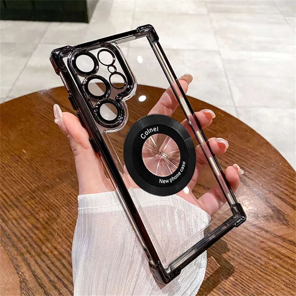 Magsafe Plating Transparent Bumper Samsung Case Cover